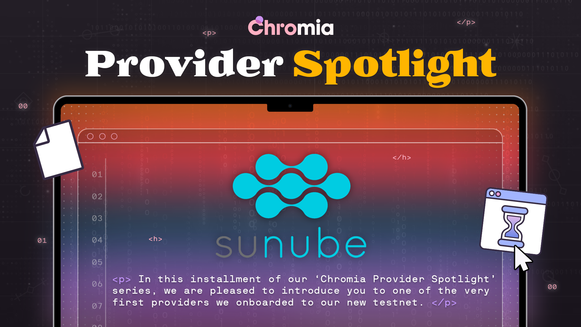 Chromia Provider Spotlight: Sunube
