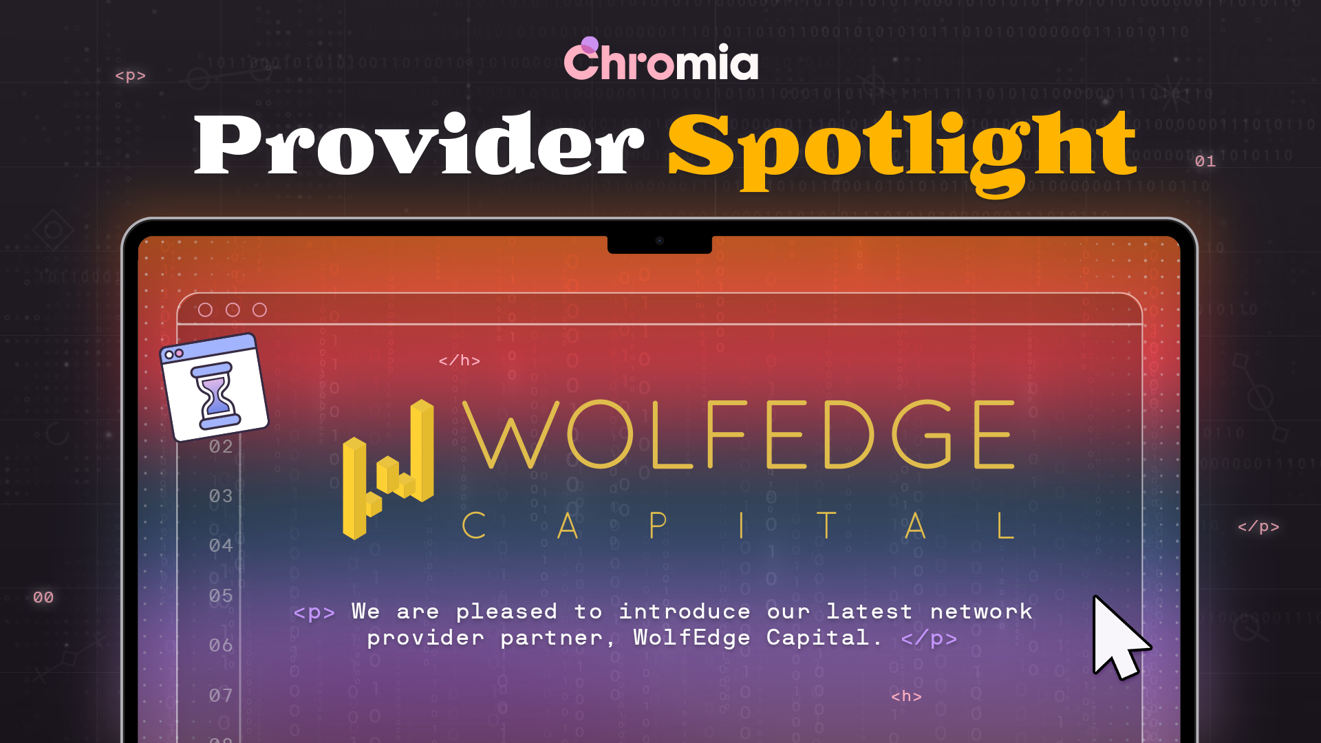Chromia Provider Spotlight: Wolfedge Capital
